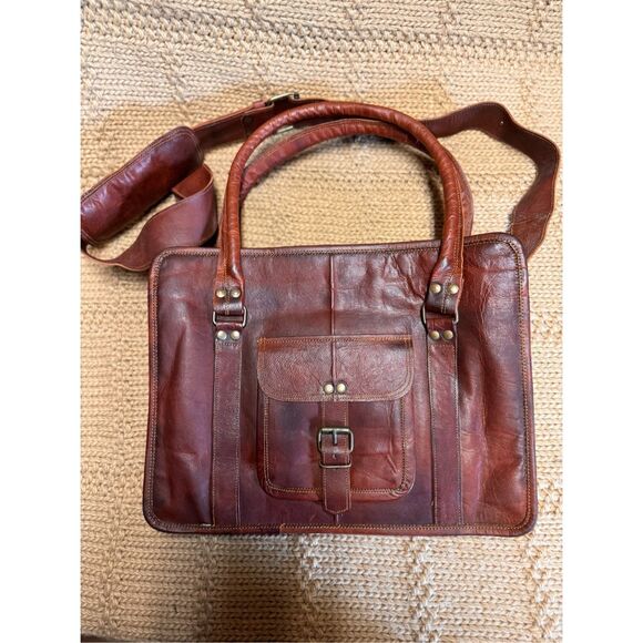 Komal’s | Bags | Vintage Komals Passion Leather Laptoptravel Messenger ...